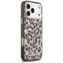 Etui Karl Lagerfeld IML Leopard Pattern MagSafe do iPhone 17 Pro Max brązowy
