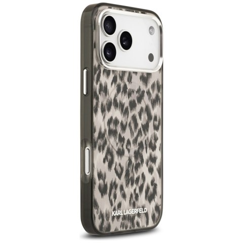 Etui Karl Lagerfeld IML Leopard Pattern MagSafe do iPhone 17 Pro Max brązowy