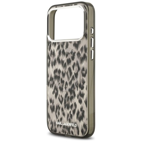 Etui Karl Lagerfeld IML Leopard Pattern MagSafe do iPhone 17 Pro Max brązowy