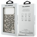 Etui Karl Lagerfeld IML Leopard Pattern MagSafe do iPhone 17 Pro Max brązowy