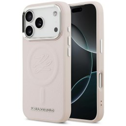 Etui Karl Lagerfeld Initial & Metal Logo MagSafe do iPhone 17 Pro Max różowy