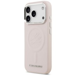 Etui Karl Lagerfeld Initial & Metal Logo MagSafe do iPhone 17 Pro Max różowy