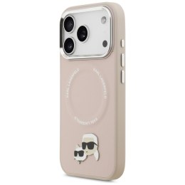 Etui Karl Lagerfeld Karl & Choupette Pins MagSafe do iPhone 17 Pro Max różowy