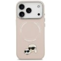 Etui Karl Lagerfeld Karl & Choupette Pins MagSafe do iPhone 17 Pro Max różowy