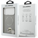 Etui Karl Lagerfeld Karl & Choupette Pins MagSafe do iPhone 17 Pro Max szary