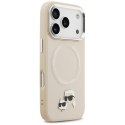 Etui Karl Lagerfeld Karl & Choupette Pins MagSafe do iPhone 17 Pro beżowy