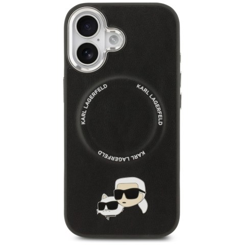 Etui Karl Lagerfeld Karl & Choupette Pins MagSafe do iPhone 17 czarny