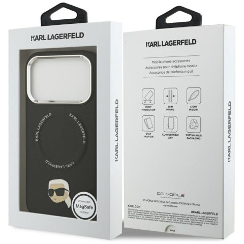 Etui Karl Lagerfeld Karl Pin MagSafe doiPhone 17 Pro czarny