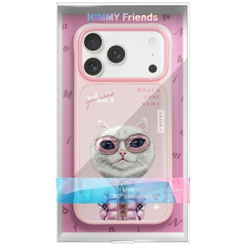 Etui Nimmy Cool&Cute 2.0 Cat do iPhone 17 Pro różowy