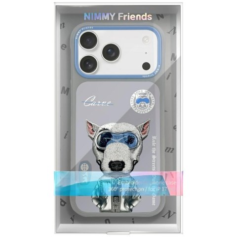 Etui Nimmy Cool&Cute 2.0 Dog do iPhone 17 Pro szary