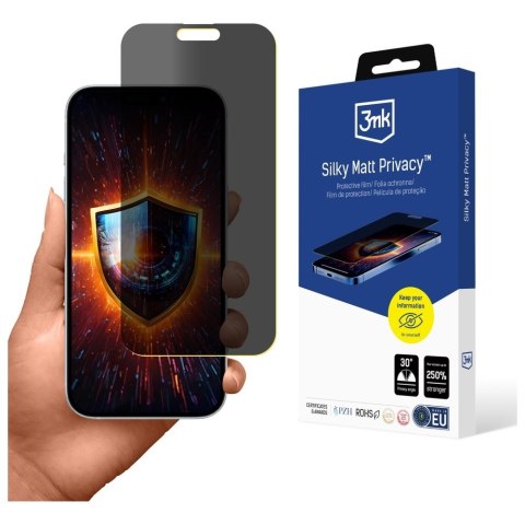 Folia prywatyzująca 3MK Silky Matt Privacy do Apple iPhone 17 Pro