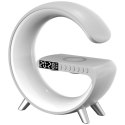 Wielofunkcyjna Lampka G MajesticLine z budzikiem i głośnikiem bluetooth biały