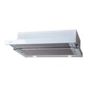 Okap CATA TF 2003 600 GWH Telescopic, klasa C, szer. 60 cm, 390 m3/h, sterowanie mechaniczne, LED, biały szkło