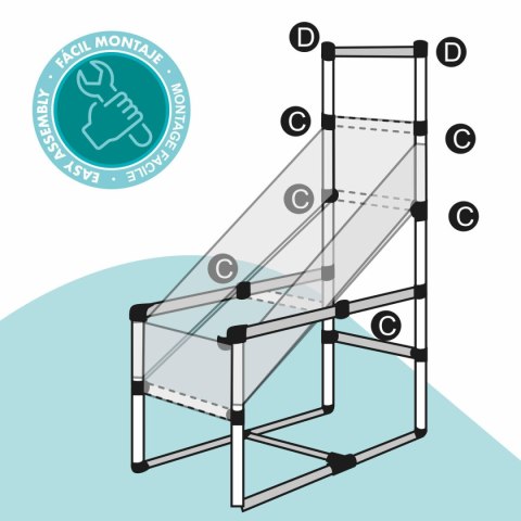 Kosz do koszykówki Colorbaby 41 x 120 x 80 cm (2 Sztuk)