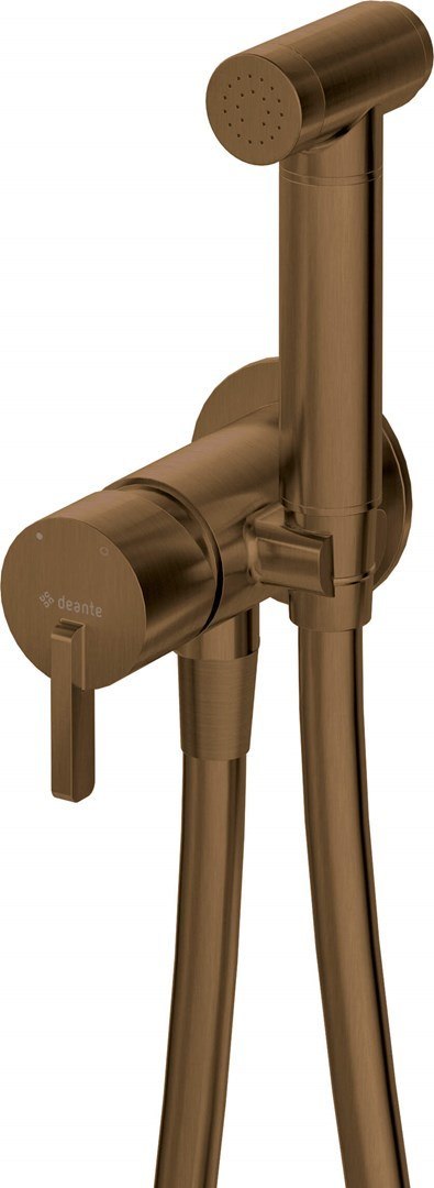 Bateria bidetowa DEANTE SILIA BQS C34M podtynkowa ze słuchawką typu bidetta Miedziany