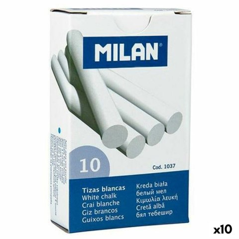 Kredy Milan Biały 10 Części (10 Sztuk)