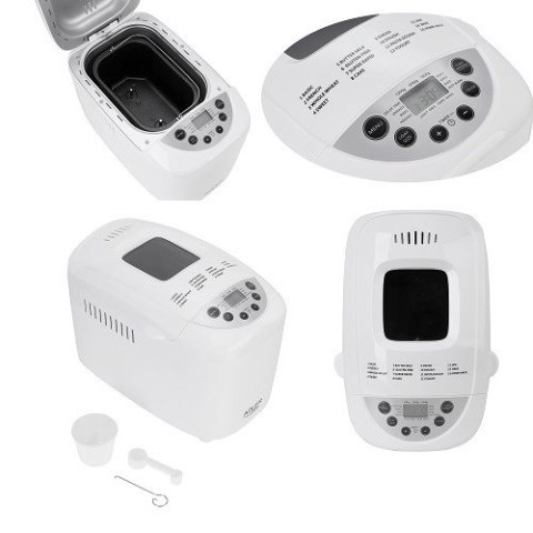 Automat do chleba Adler AD 6019 (1250 g; 1100W; 12 programów; kolor biały)