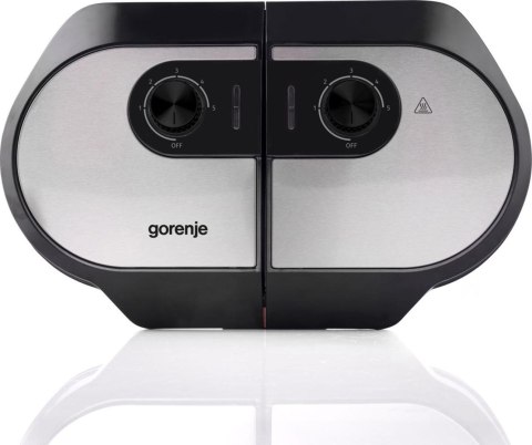 Grill elektryczny Gorenje Mini Grill, Talerz waflowy, WM1400SB, 1400 W, Średnica 18 cm, Czarny