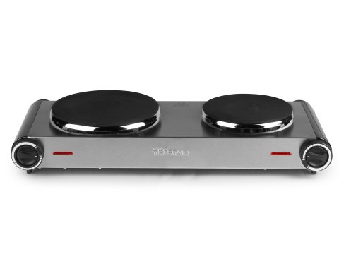 Kuchenka eletryczna TRISTAR KP-6248 (Płyta elektryczna; 2 pola grzejne; 2500W; kolor srebrny)