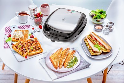 Toster Tefal SW341D12 700W Czarny, Stal nierdzewna