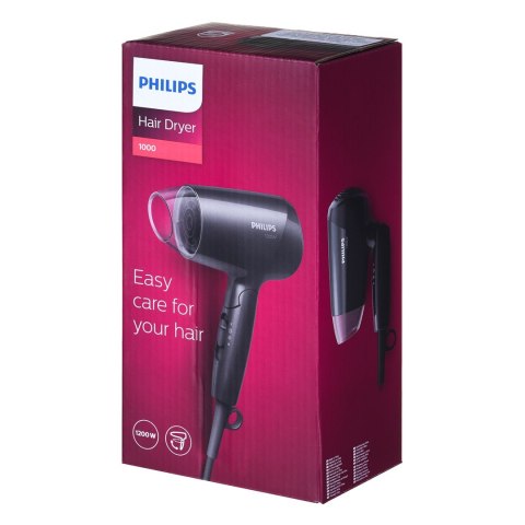 Suszarka do włosów Philips EssentialCare BHC010/10 (1200W; kolor czarny)