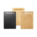 Fiskars 1057550 deska do krojenia Prostokątny Bambusowy, Plastik Bambusowy, Czarny