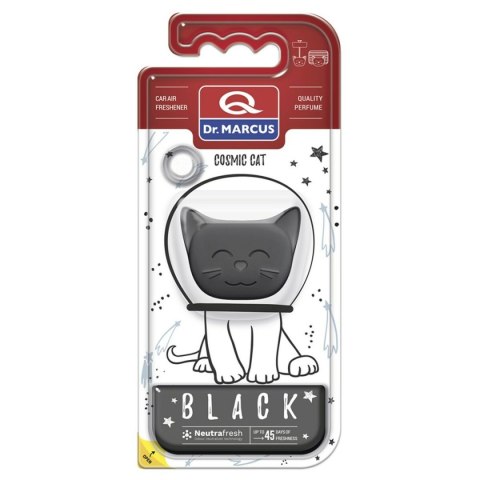 Odświeżacz powietrza do samochodu Dr Marcus COSMIC CAT BLACK black Plastikowy