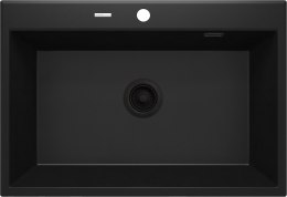 Deante Eridan ZQEN103 zlewozmywak granitowy 70x52 cm czarny