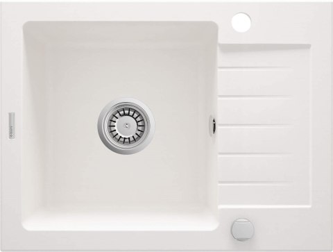 Zlewozmywak Deante 1-komorowy Zorba z krótkim ociekaczem 44 x 58cm alabaster (ZQZ_A11A)