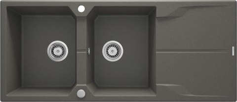 Zlewozmywak granitowy 2-komorowy z ociekaczem ZQN_T213 5908212088753