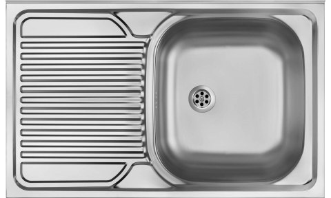 Zlewozmywak stalowy 1-komorowy z ociekaczem po lewej stronie - nakładany ZM5 311L