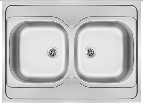 Zlewozmywak stalowy Deante TANGO ZM6_320N 2-komorowy - nakładany (dekor)