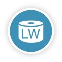 LW Adresowa etykieta biała 25x25mm/2 rolki 850 etykiet