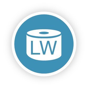 LW Adresowa etykieta biała 25x25mm/2 rolki 850 etykiet