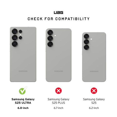 UAG Plasma XTE Magnet - obudowa ochronna do Samsung Galaxy S25 Ultra 5G z wbudowanym modułem magnetycznym (clear/titanium)