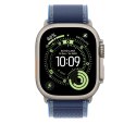 Apple Watch 49mm Blue/Bright Blue Trail Loop M/L - Natural Titanium Finish