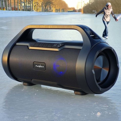 Głośnik Nedis Party Boombox 60W LED [60W/ 6Std Akku/ Bluetooth/ TWS/ LED]
