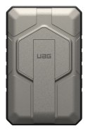 Powerbank UAG Rugged 10K - 10000 mAh z podstawką, ładowanie bezprzewodowe 10W, kompatybilny z MagSafe, kabel w zestawie (black/t