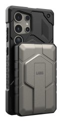 Powerbank UAG Rugged 10K - 10000 mAh z podstawką, ładowanie bezprzewodowe 10W, kompatybilny z MagSafe, kabel w zestawie (black/t