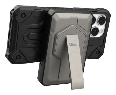 Powerbank UAG Rugged 10K - 10000 mAh z podstawką, ładowanie bezprzewodowe 10W, kompatybilny z MagSafe, kabel w zestawie (black/t