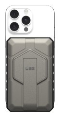 Powerbank UAG Rugged 10K - 10000 mAh z podstawką, ładowanie bezprzewodowe 10W, kompatybilny z MagSafe, kabel w zestawie (black/t