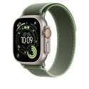Zegarek Apple Watch 49mm Green/Neon Trail Loop M/L - Natural Titanium Finish