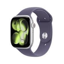 Apple Watch Series 11 GPS 46mm Silver Aluminium Case z Purple Fog Sport Band - S/M
