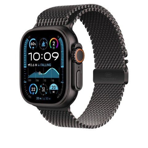 Bransoleta Apple Watch Milanese do Watch Ultra 49mm Titan Schwarz (S)