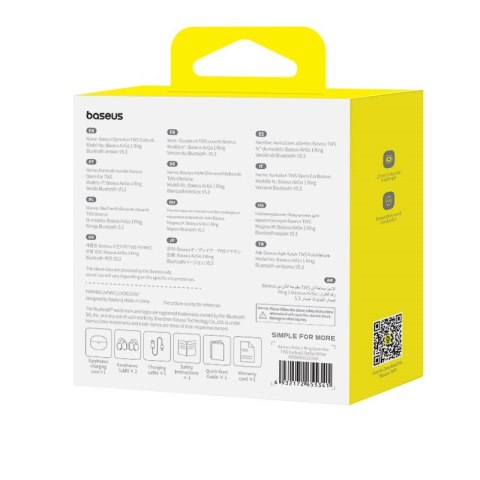 Słuchawki Baseus AirGo 1 Ring Open-Ear TWS (czarny)