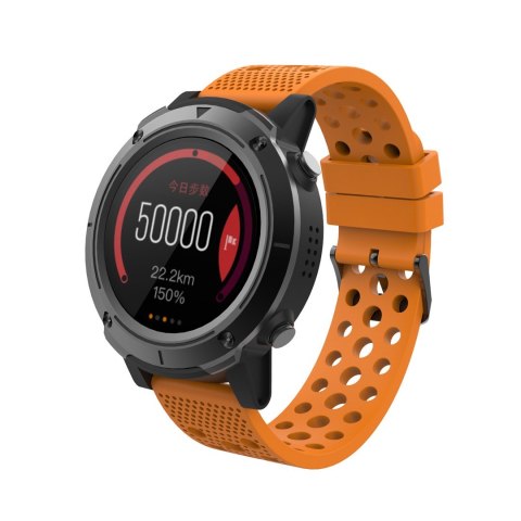 Smartwatch Bluetooth Denver SW-510 GPS czarny z pomarańczowym paskiem