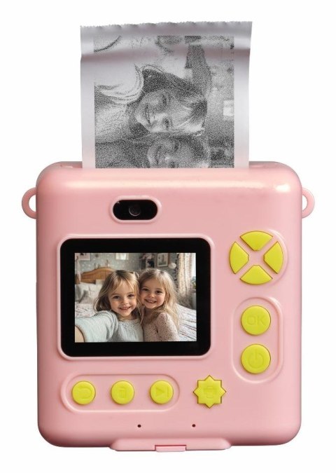 Aparat cyfrowy dla dzieci z drukarką termiczną Denver 2" różowy