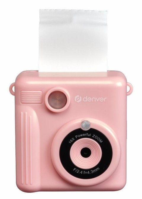 Aparat cyfrowy dla dzieci z drukarką termiczną Denver 2" różowy