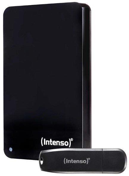Dysk zewnętrzny 1TB USB3 z pamięcią 64GB USB, kolor czarny, model INTENSO