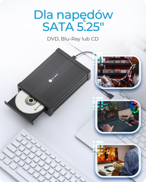 Obudowa ICY BOX IB-525-U3 5.25" SATA III USB Type-C